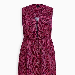 Torrid Mini Challis Zip-Front Shirt Dress